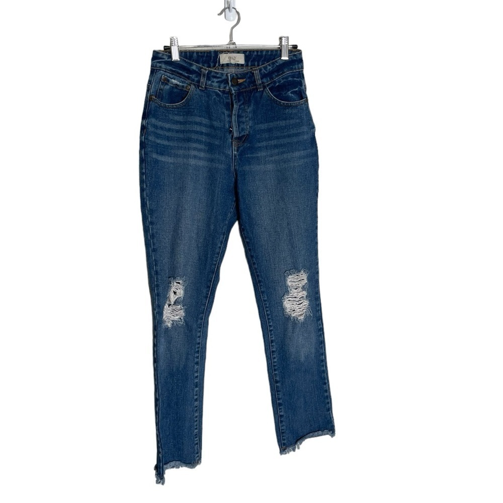 Chelsea & Violet Distressed Raw Hem Jeans Button Fly 26